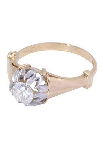 Bague 53 SOLITAIRE ANCIEN DIAMANT 0.50 CARAT 58 Facettes 077560