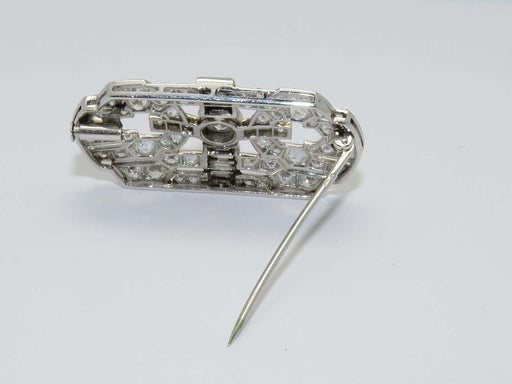 Broche Broche Art Déco Platine Diamants 58 Facettes 11627