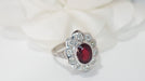 Ring 56 Ring in White Gold, Rubies and Diamonds 58 Facettes F4385