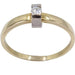 Solitaire ring, 2 golds, diamonds 58 Facettes 063631