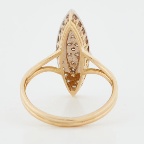 Bague 58 Bag Marquise Or jaune Diamants 58 Facettes RÉF 3009/20