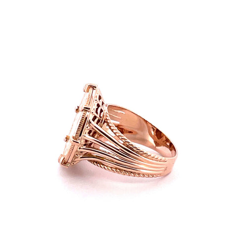 Bague 55 Bague pièce 10 francs Napoléon III 58 Facettes