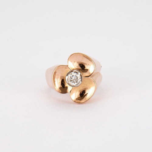 Bague 57 Bague Trèfle Diamant 58 Facettes