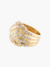 Ring 55 Dome Ring Yellow Gold Diamonds 58 Facettes