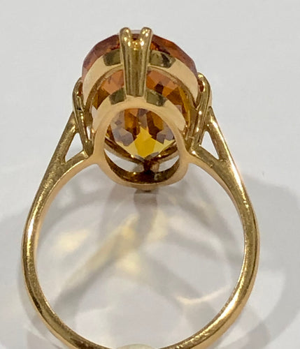 Bague 57 Sublime bague citrine orangé 58 Facettes