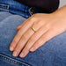 Ring 58 English yellow gold diamond ring 58 Facettes