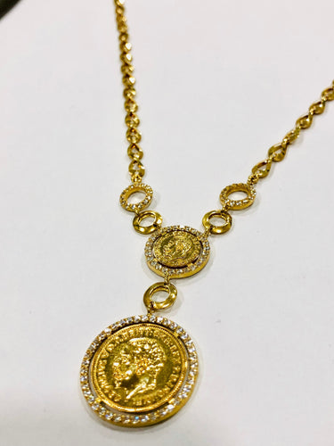 Collier Collier pièce or jaune 58 Facettes