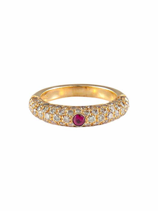 Bague 52 Bague Rubis Diamants champagne 58 Facettes