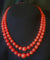 Collier Collier 2 rangs corail sarde facetté en chute 58 Facettes C