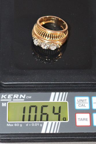 Bague Bague Rétro Trilogie de Diamants 58 Facettes 510