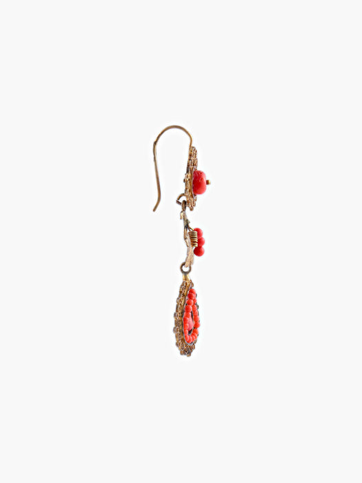 Boucles d'oreilles Boucles d'oreilles Vigne corail 58 Facettes