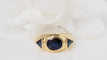 Bague 51.5 Bague jonc en or jaune et saphirs 58 Facettes 31708