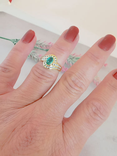 Bague Bague Emeraude Diamants 58 Facettes AA 1488