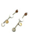 HERMÈS earrings. Confetti collection, silver and gold earrings 58 Facettes