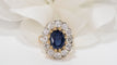 Bague 47.5 Bague Pompadour Or jaune Saphir Diamants 58 Facettes 32191