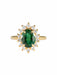 Ring 52 Marguerite Ring Green Tourmaline 58 Facettes