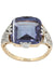 Ring ART DECO PURPLE SAPPHIRE AND DIAMOND RING 58 Facettes 052741