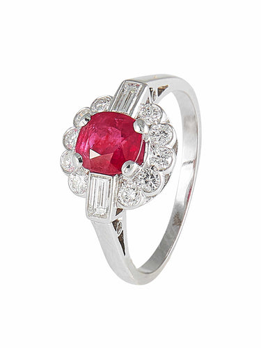 Bague 52 Bague Rubis et Diamants 58 Facettes