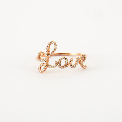 Bague Bague LOVE en Or rose & diamants 58 Facettes