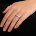 Ring 54.5 White Gold Ring 18 Diamonds 58 Facettes