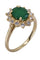 Bague 53 BAGUE POMPADOUR ÉMERAUDE ET DIAMANTS 58 Facettes 078181