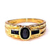 Ring 54 Yellow gold sapphire bangle ring 58 Facettes RA/452.3