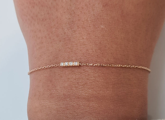 Bracelet Bracelet en Or rose, diamants 58 Facettes