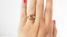 Ring 54 White Gold and Citrine Ring 58 Facettes 15881