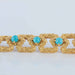 Bracelet Bracelet ancien Mauboussin or jaune turquoises 58 Facettes