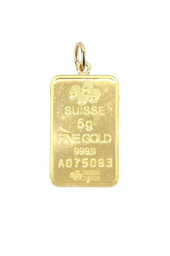 Pendentif PENDENTIF LINGOTIN 5 GRAMMES "LADY FORTUNA" 58 Facettes 041431