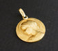 Virgin Medal pendant, in yellow gold 58 Facettes