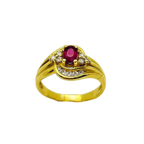 Bague 57.5 Bague Rubis et Diamants Or jaune 58 Facettes 20400000607