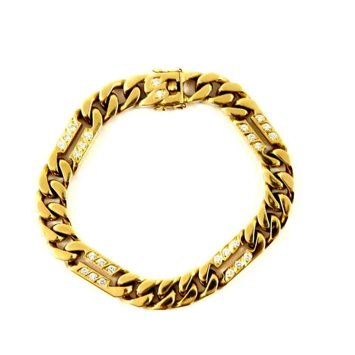 Bracelet Bracelet "Gourmette" or jaune et diamants 58 Facettes 12805