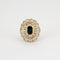 Bague 58 BAGUE ART DÉCO SAPHIR DIAMANTS 58 Facettes