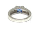 Bague Bague or blanc saphir ovale et diamants 58 Facettes