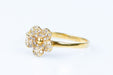 Ring 59 Flower ring in yellow gold 58 Facettes 111-180593-48