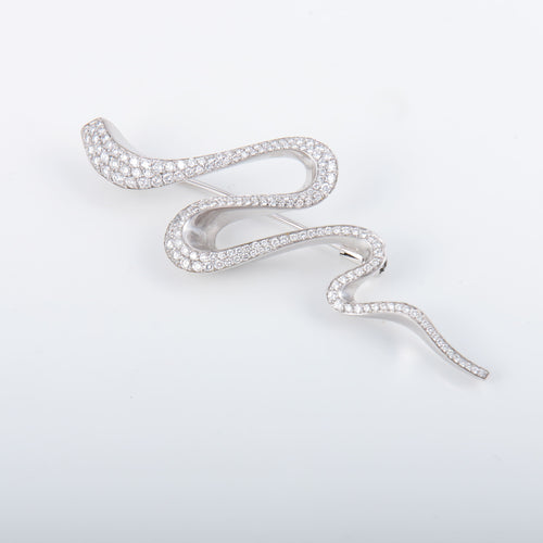 Broche Broche Wenpe or blanc diamants 58 Facettes