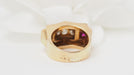 Ring 51 Tank Ring Yellow Gold Diamonds Ruby 58 Facettes 29450