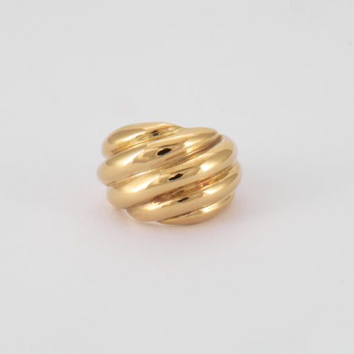 Bague 52 Bague en Or jaune & godrons 58 Facettes