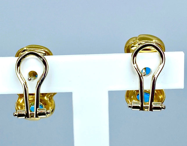 Boucles d'oreilles Boucles d’oreilles Topazes cabochons 58 Facettes AB234