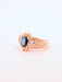 Ring 52 Ring in Yellow Gold, Sapphire and Diamonds 58 Facettes