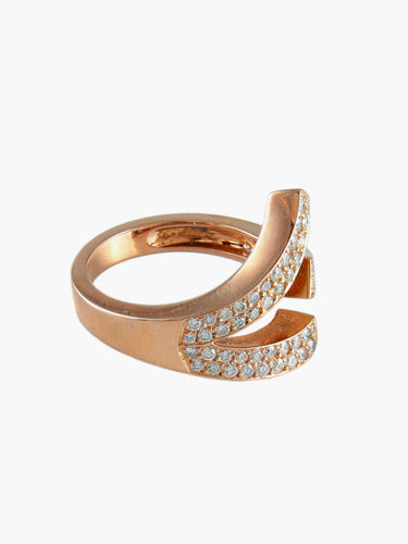 Bague Bague Trio Or rose et Diamants 58 Facettes