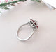 Ring 54.5 Old Ruby Diamond Ring 0,50 ct White Gold 58 Facettes AA 1523