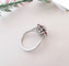 Bague 54.5 Bague Ancienne Rubis Diamant 0,50 ct Or Blanc 58 Facettes AA 1523