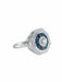 Ring 52 Art deco style ring with sapphires and diamonds 58 Facettes