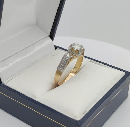 Bague 52.5 Bague solitaire 2 Ors Diamant 58 Facettes