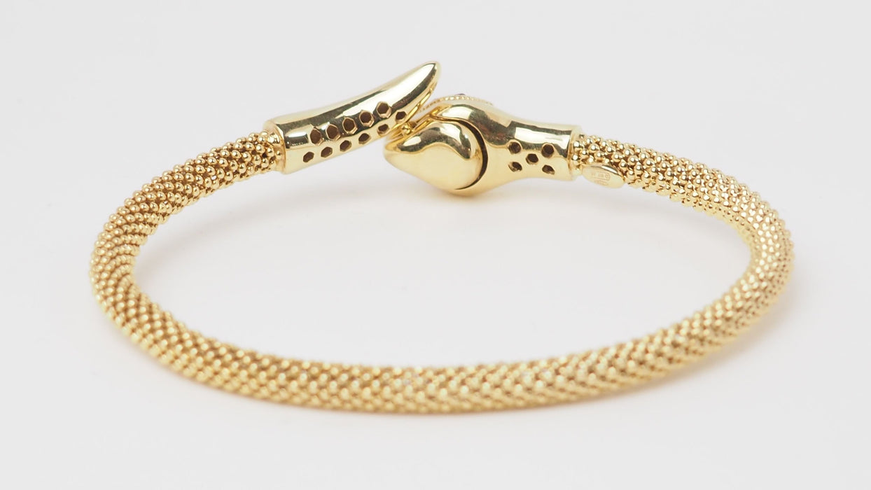 Bracelet 17cm Bracelet serpent en or jaune et rubis 58 Facettes 32541