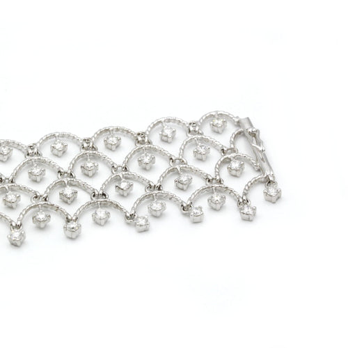 Bracelet Bracelet en Or blanc & Diamants 58 Facettes 230109R