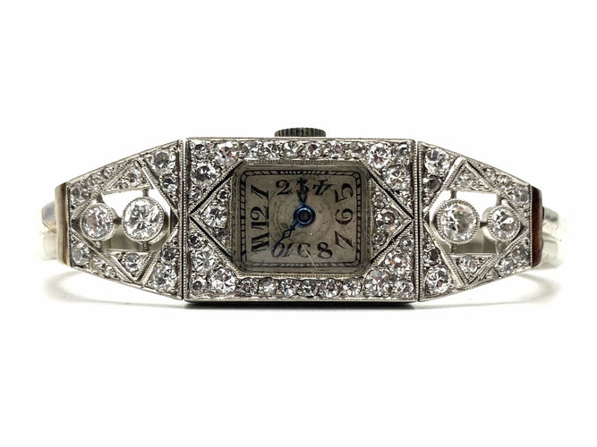 Montre Montre Art Déco diamants 2.44 cts 58 Facettes 07/07 - 16