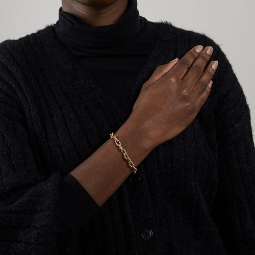 Bracelet Bracelet or ciselé or jaune 18K 58 Facettes